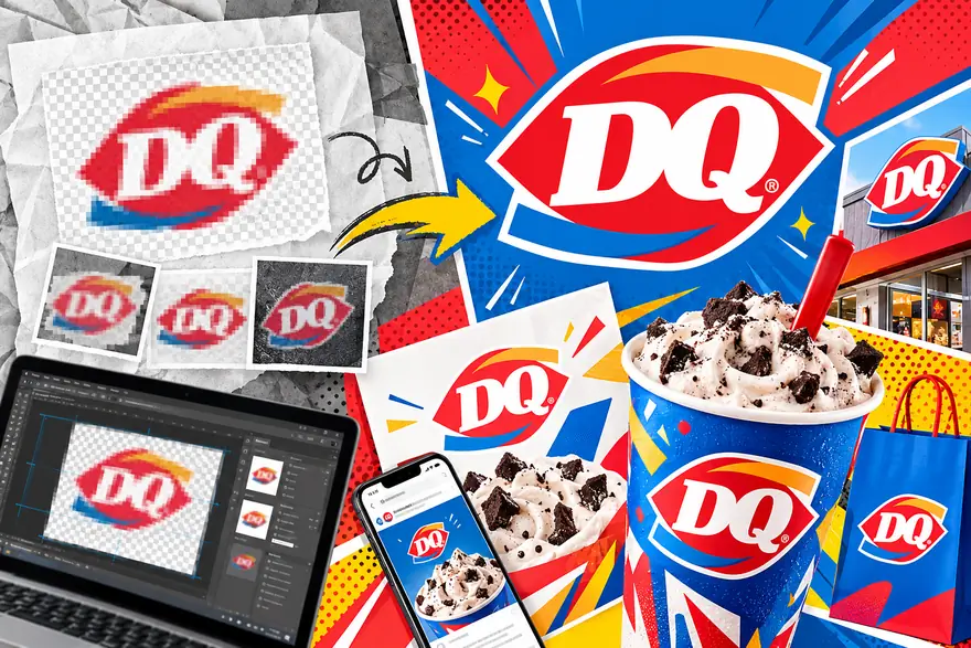 Faded brand print materials compared with vivid packaging, signage, and marketing displays.