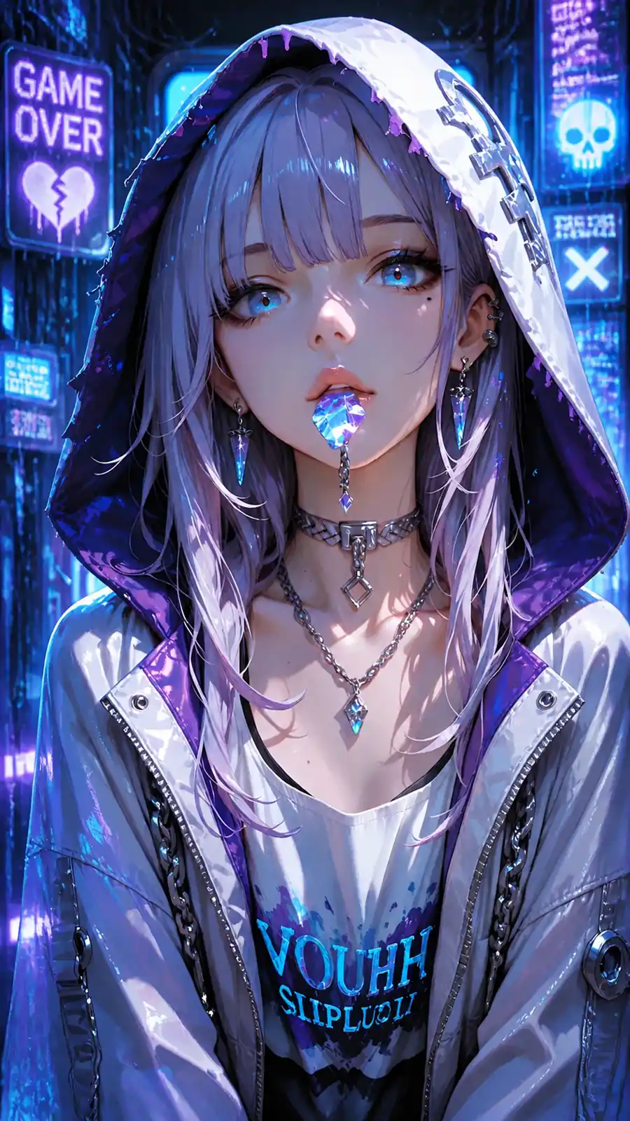 Anime character source template for testing stylized portrait video animation