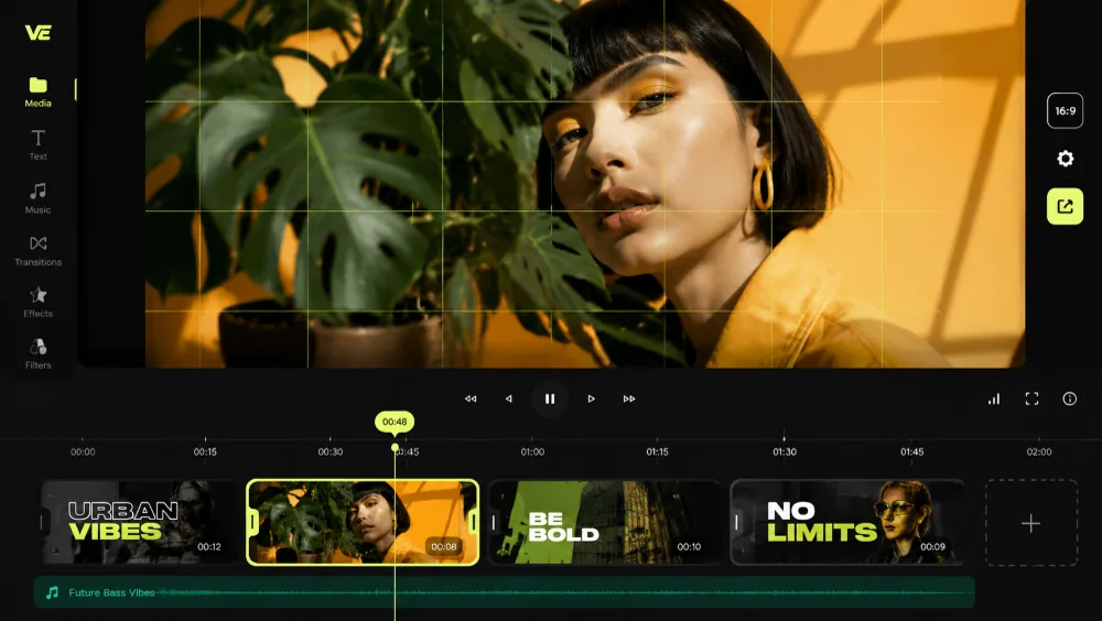 AI video editor tool card for refining generated videos and multimedia projects