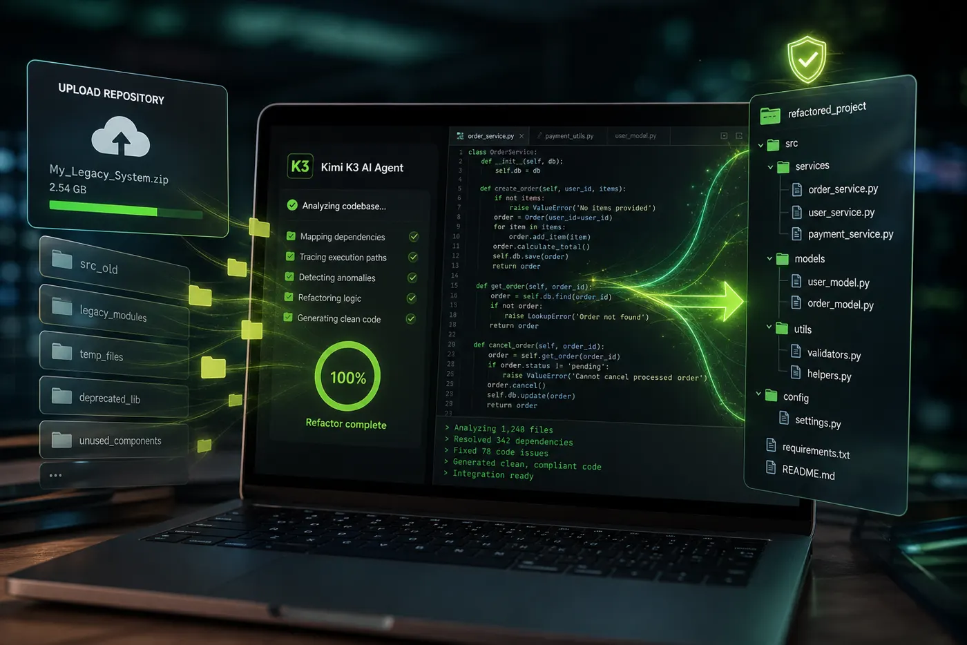 Kimi K3 code review workflow tracing repository files and debugging complex logic
