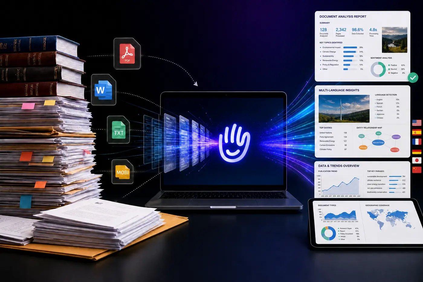 Kimi K3 workspace organizing long document rewriting and translation with preserved context
